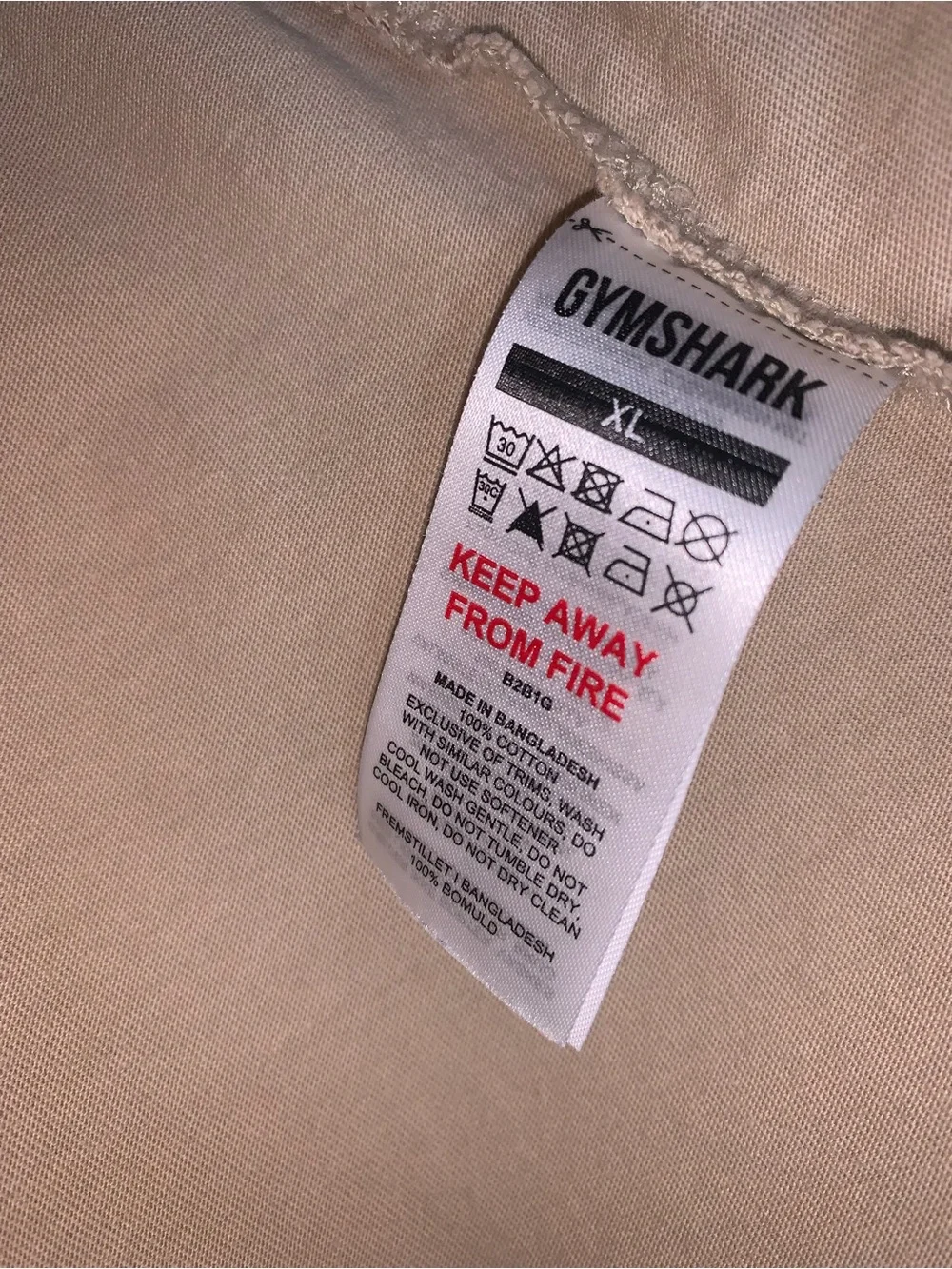 GYMSHARK Women’s XL Minimal Oversized T-Shirt Lifting Club Tan - Picture 12 of 14